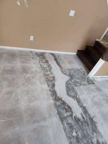 Gilbert AZ Exposing a crack in the concrete