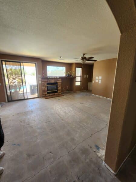 Gilbert, AZ Flooring Removal over concrete