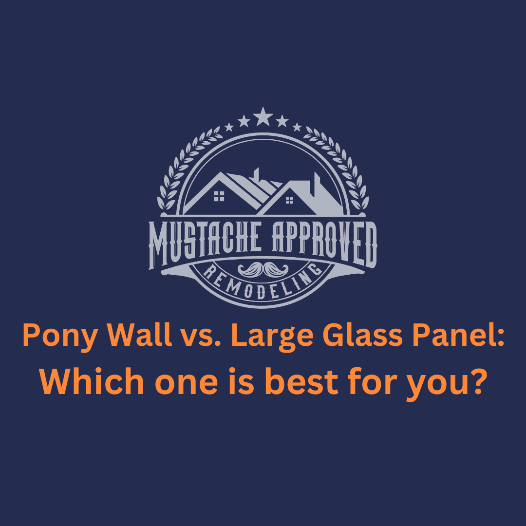 Pony wall vs. large glass panel walk-in shower comparison guide by Mustache Approved Remodeling